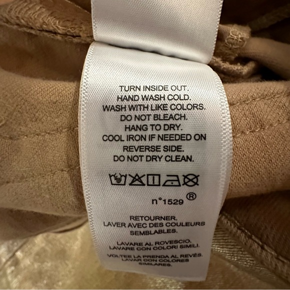 Ralph Lauren | Black Label High Rise Straight Ankle Gold Shimmer Jeans - Size 14 - Picture 11 of 11